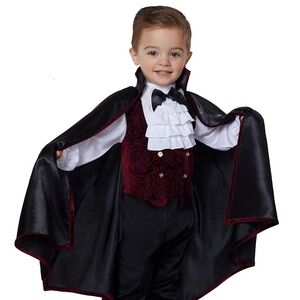 Spirit Halloween Kids Vampire Costume - Black and Burgundy